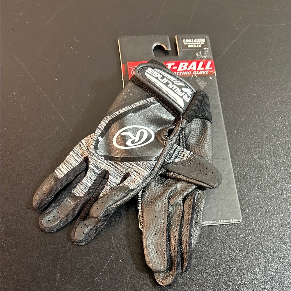 Rawlings‎ Black and Gray Batting Gloves